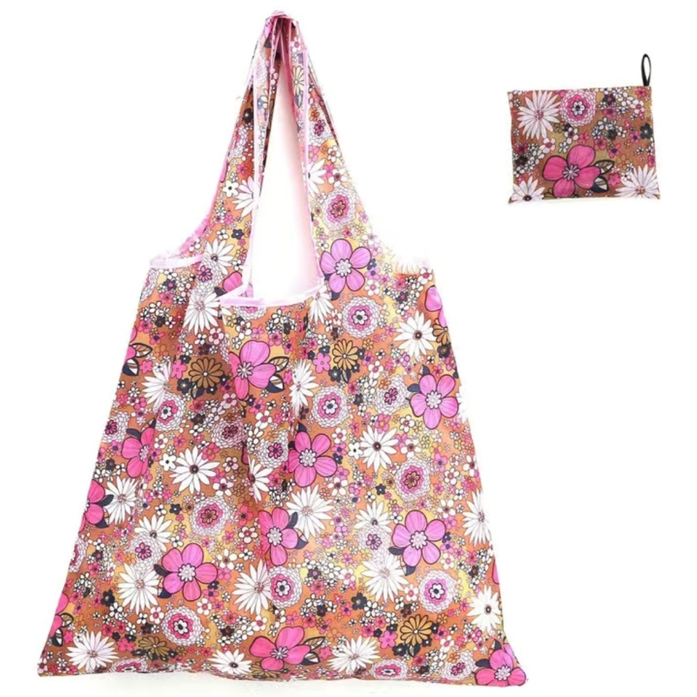 Pink Galsang Flower Reusable Shopping Bag / Tote